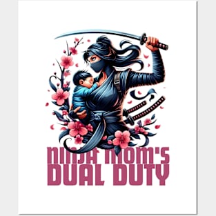 Ninja mom Dual duty Posters and Art